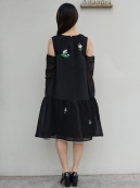 Zayan The Label Joney Dress(小花柄オフショルL/Sドレス)