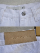 PONYSTONE HIGH WAIST BOYFRIEBD JEANS(ダメージデニムパンツ)