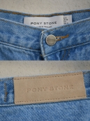 PONYSTONE WIDE DENIM DESTROYED(ダメージデニムワイドパンツ)