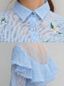 Zayan The Label　GloriaShirt(バックフリルBDシャツ)