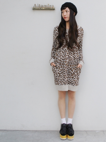 MUVEIL アニマルプリントワンピース