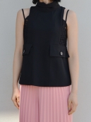 AKIRANAKA combi lace  PO(ハイネックN/Sシャツ)