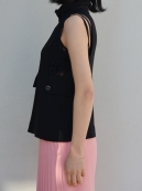 AKIRANAKA combi lace  PO(ハイネックN/Sシャツ)