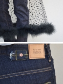 Tu es mon TRESOR Feather tulle aporon edge 1wash