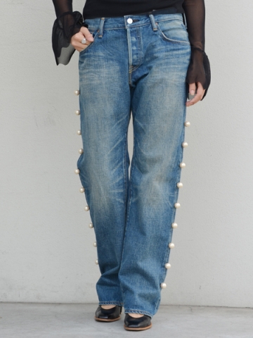 Tu es mon TRESOR Side pearl jeans