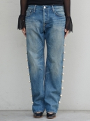 Tu es mon TRESOR Side pearl jeans