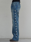 Tu es mon TRESOR Side pearl jeans