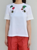 MUVEIL バックレースTシャツ