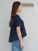 MUVEIL バックレースTシャツ