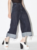 PONY STONE FLARE LEG JEANS(ロールアップデニムワイドパンツ)