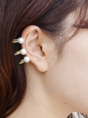 Bijou RI Pearl crystal Ear Cuff