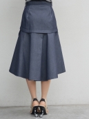 Ujoh ライトオンスデニムフレアスカート