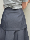 Ujoh ライトオンスデニムフレアスカート