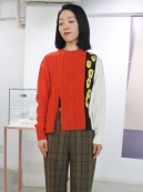 AKIRANAKA Combi intarsia knit PO (コンビインターシャニット)