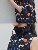 AKIRANAKA Morgan MD combinaison(花柄ハイネックコンビネゾン)