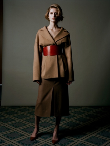 mame  フロントスリットスカート