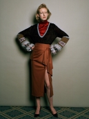 mame  Silky Wool ペプラムスカート