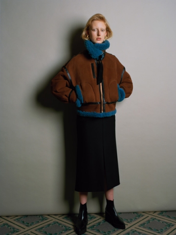 mame レザーサイドゴアブーツ