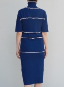 AKIRANAKA Wave rib dress(ハイネックリブドレス)