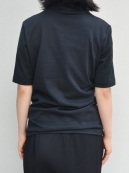 AKIRANAKA 刺繍スタンドカラー T-sh