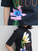 AKIRANAKA 刺繍スタンドカラー T-sh