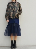 MUVEIL 刺繍入りカモフラジャケット(バックプリントあり)