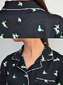 AKIRANAKA Paula blouse(小花刺繍パジャマシャツ)